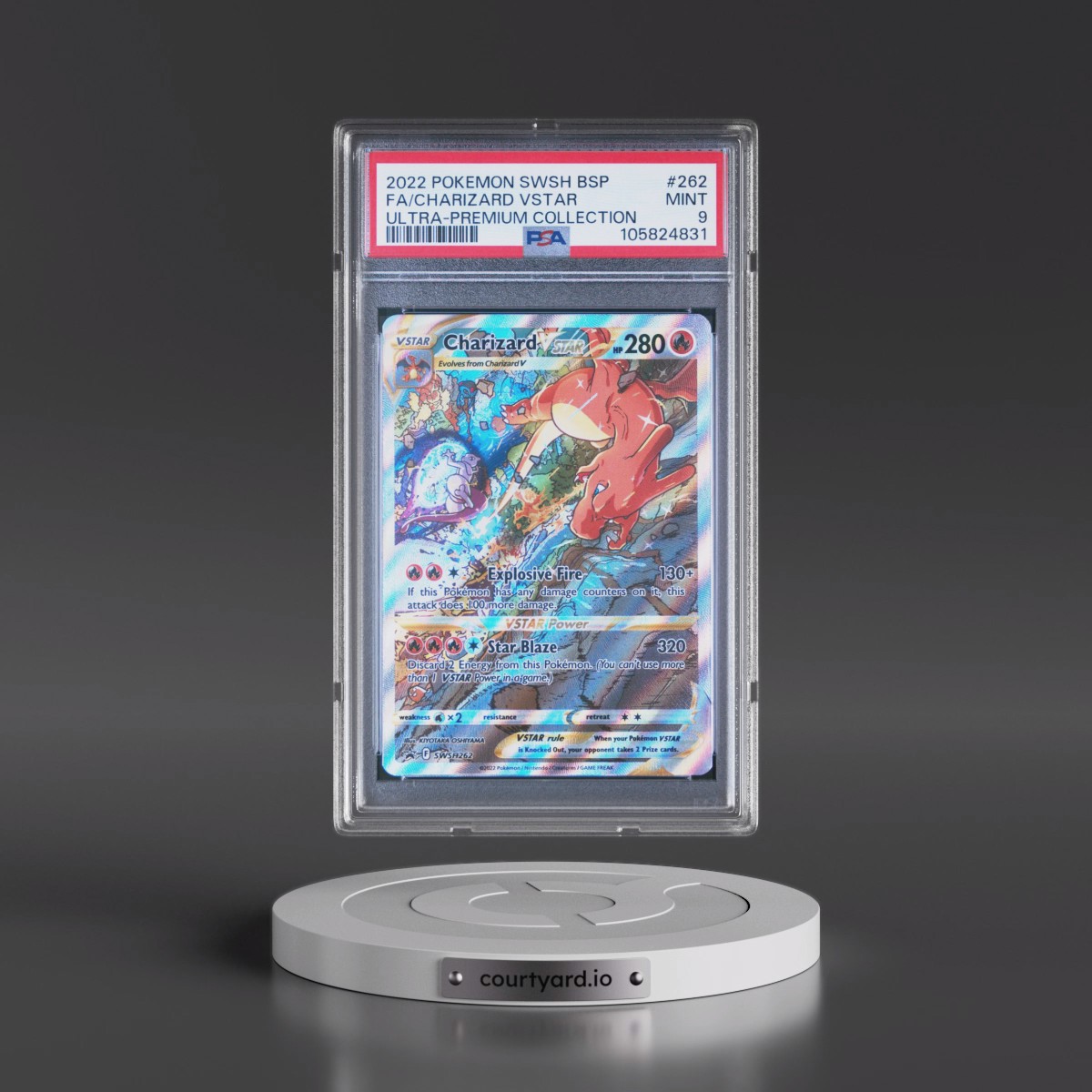 2022 Pokémon Swsh Black Star Promo #262 Charizard Vstar - Full Art Sword & Shield Ultra-Premium Collection-Charizard (PSA 9 MINT)