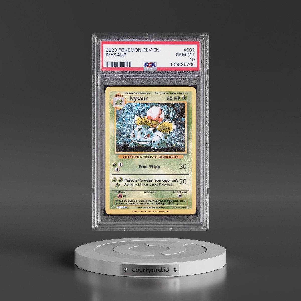 2023 Pokémon CLV-Trading Card Game Classic Venusaur & Lugia EX Deck #002 Ivysaur (PSA 10 GEM MINT)
