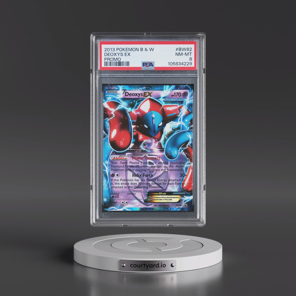 2013 Pokémon Black & White Promo #BW82 Deoxys EX - Holo (PSA 8 NM-MT)