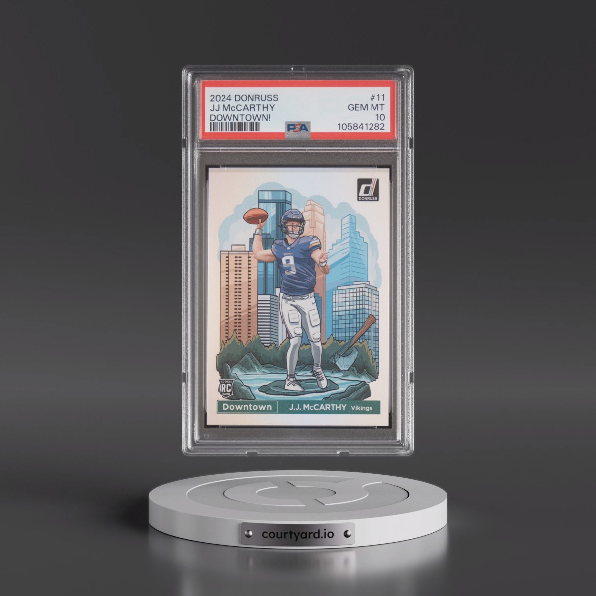 2024 Panini Donruss Downtown! #11 JJ McCarthy (PSA 10 GEM MINT)