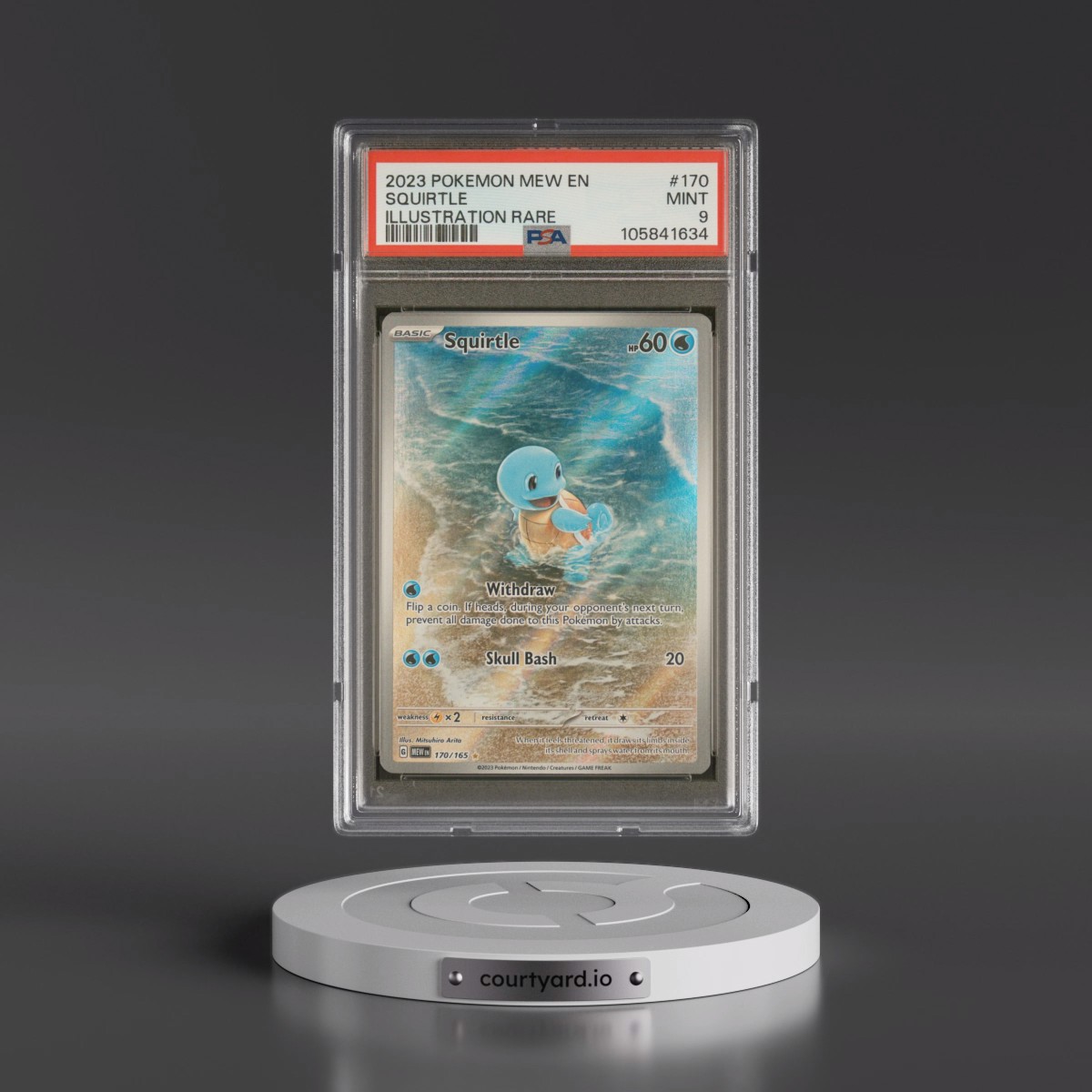 2023 Pokémon Mew EN-151 #170 Squirtle - Illustration Rare (PSA 9 MINT)