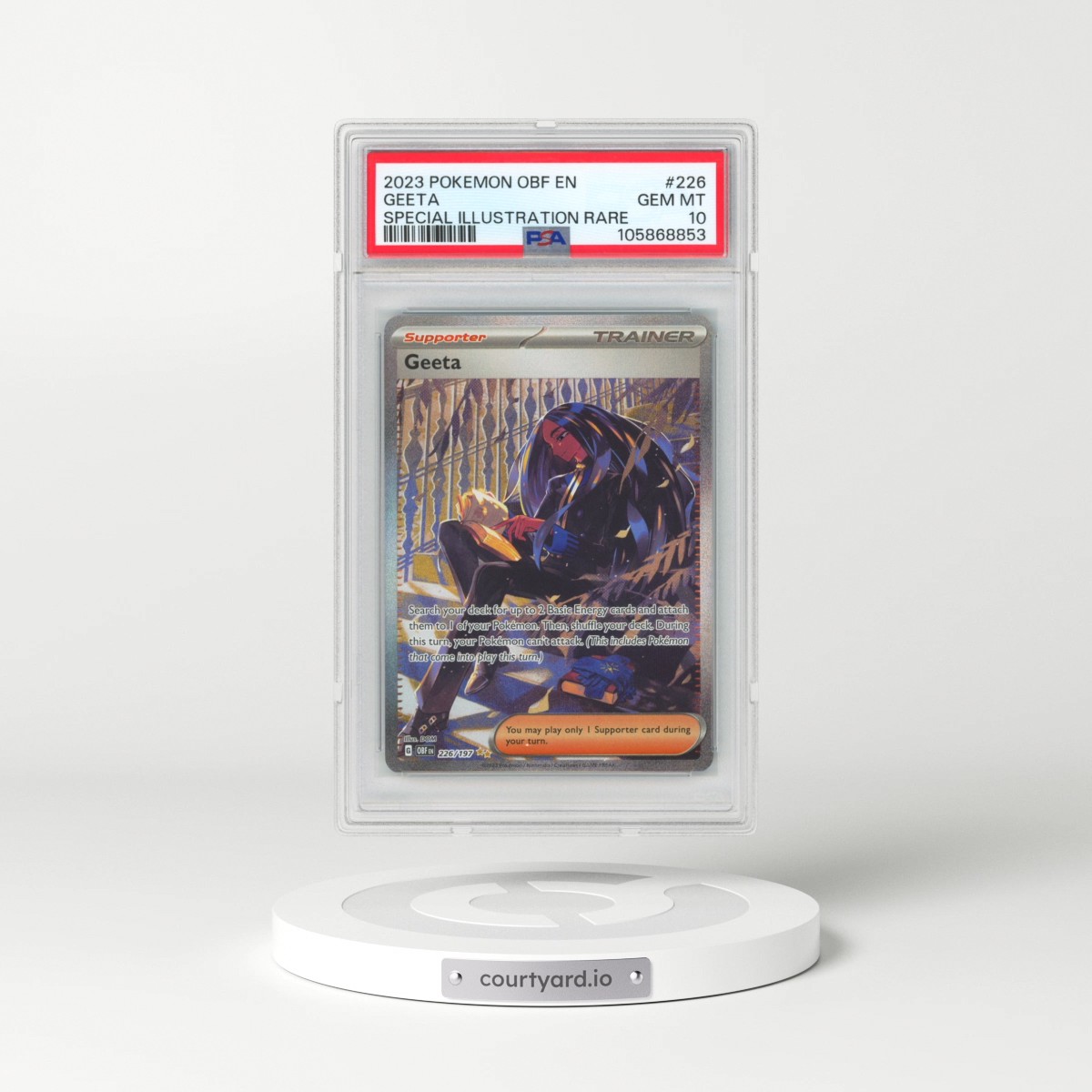 2023 Pokémon Obf EN-Obsidian Flames #226 Geeta - Special Illustration Rare (PSA 10 GEM MINT)