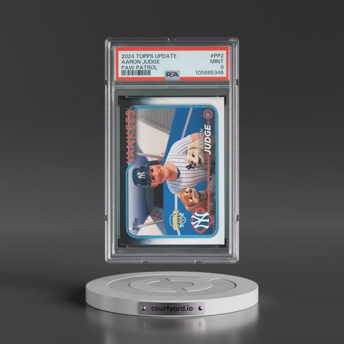 2024 Topps Update Paw Patrol #PP2 Aaron Judge (PSA 9 MINT)