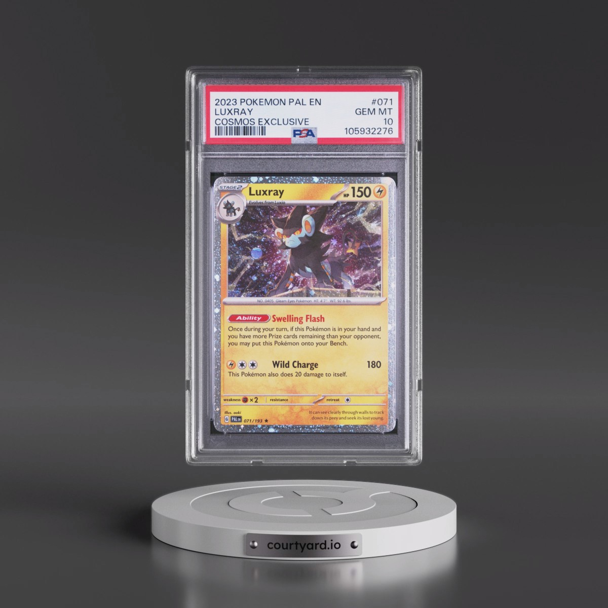2023 Pokémon Pal EN-Paldea Evolved #071 Luxray - Cosmos Exclusive (PSA 10 GEM MINT)