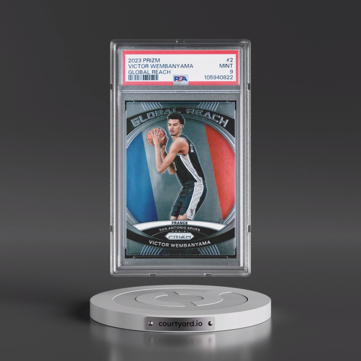 2023 Panini Prizm Global Reach #2 Victor Wembanyama (PSA 9 MINT)