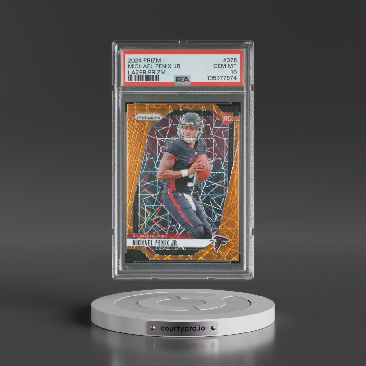 2024 Panini Prizm Michael Penix Jr. - Lazer Prizm #378 PSA 10