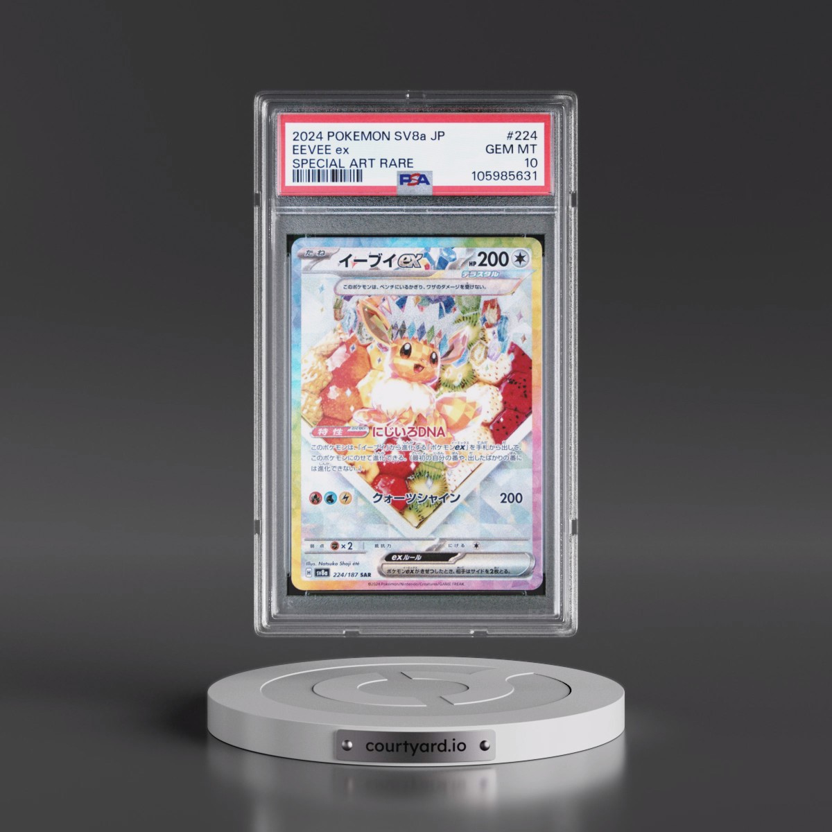 2024 Pokémon Sv8a-Terastal Fest EX #224 Eevee EX - Holo Special Art Rare (PSA 10 GEM MINT)