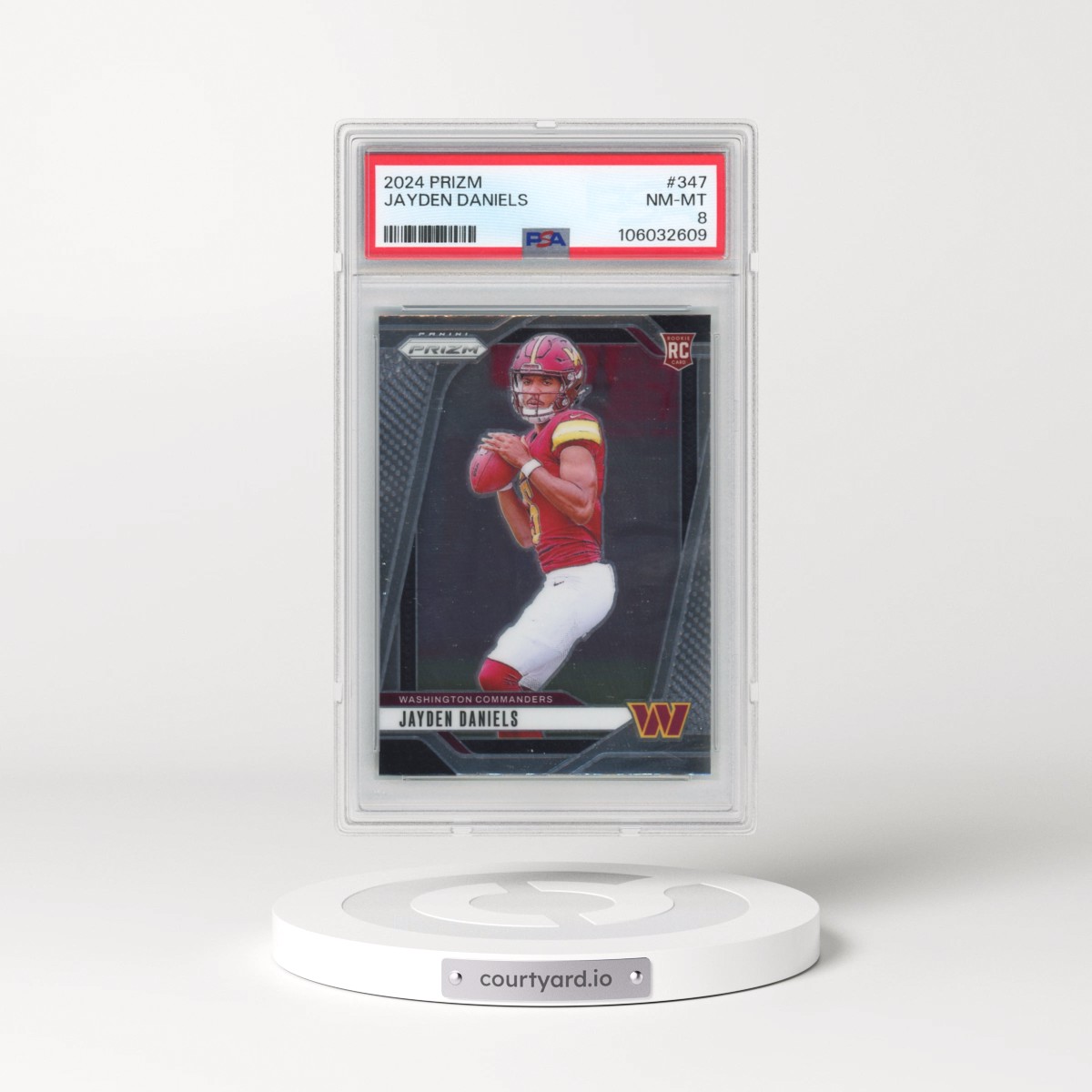 2024 Panini Prizm #347 Jayden Daniels (PSA 8 NM-MT)