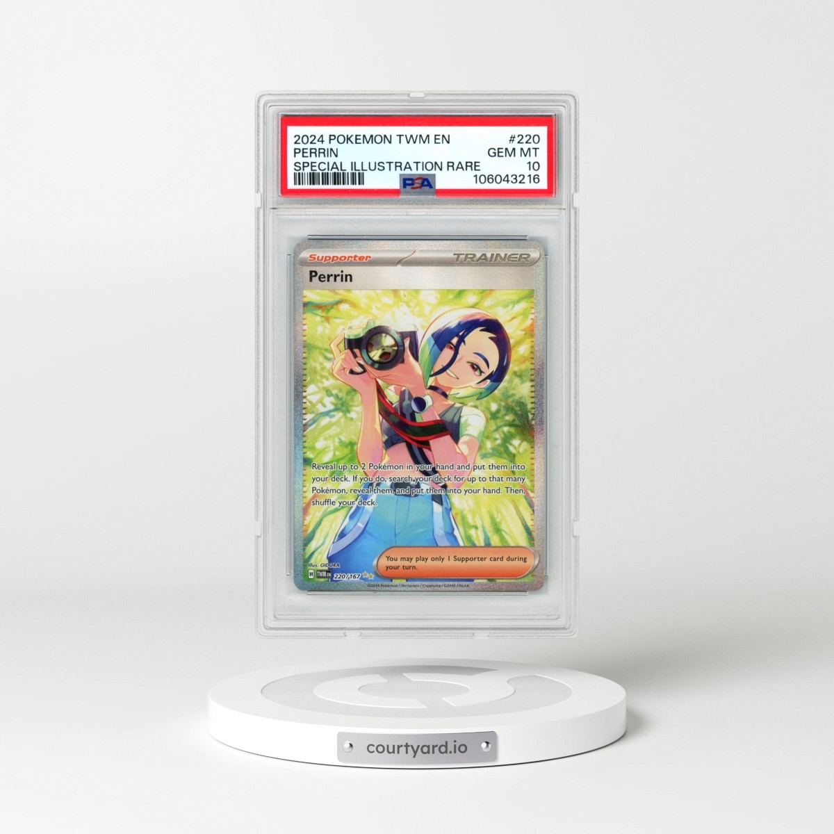 2024 Pokémon Twm EN-Twilight Masquerade #220 Perrin - Special Illustration Rare (PSA 10 GEM MINT)