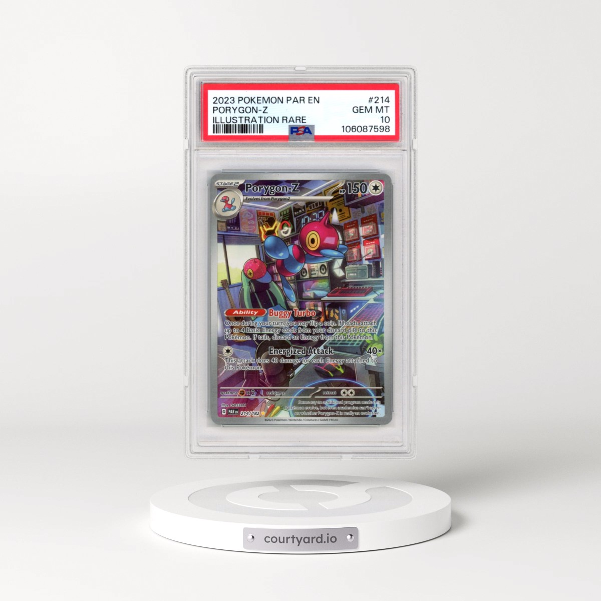 2023 Pokémon Par EN-Paradox Rift #214 Porygon-Z - Illustration Rare (PSA 10 GEM MINT)