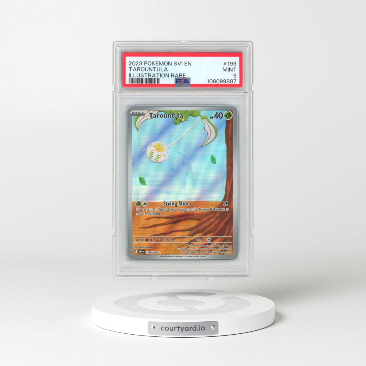 2023 Pokémon Svi EN-Scarlet & Violet #199 Tarountula - Illustration Rare (PSA 9 MINT)