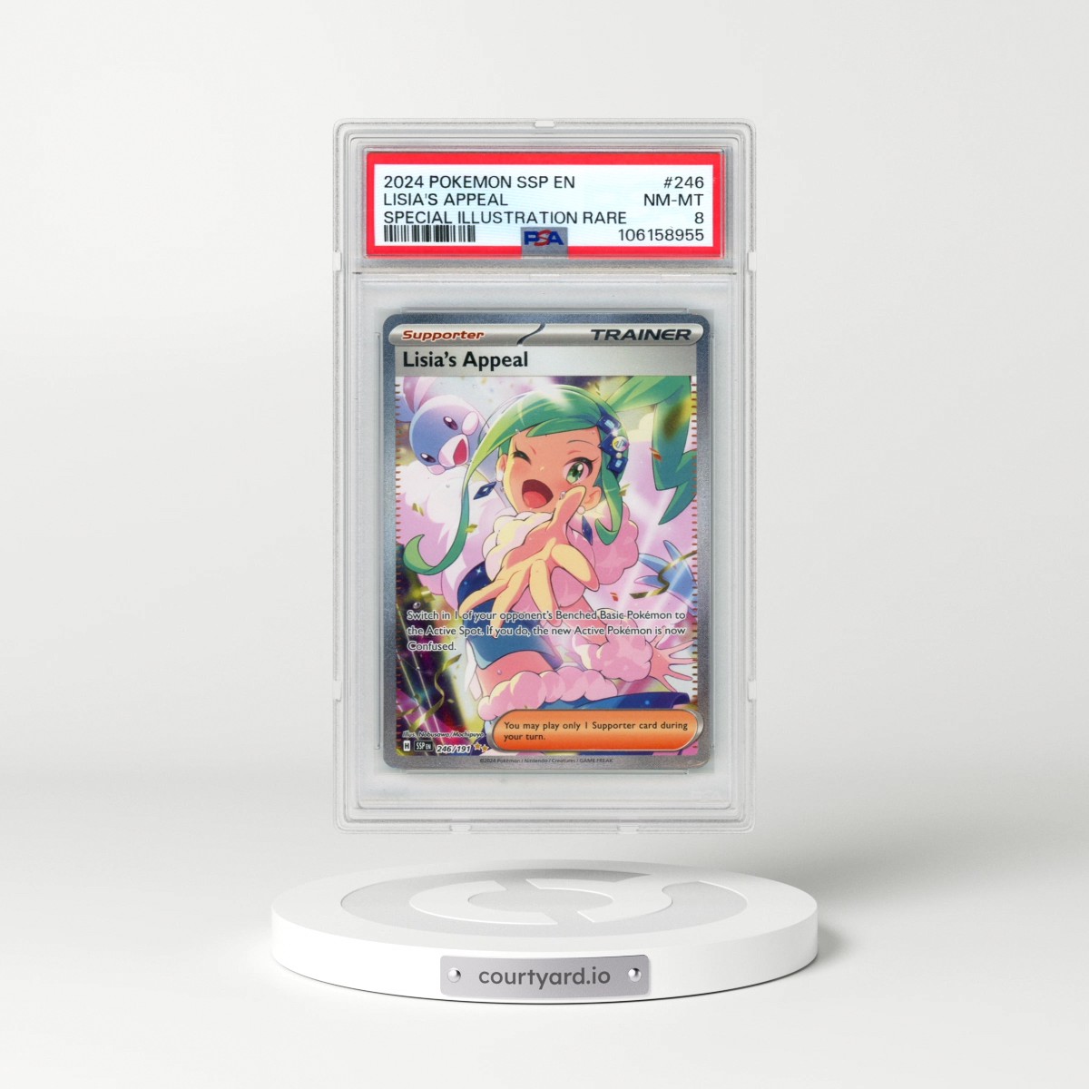 2024 Pokémon Ssp EN-Surging Sparks #246 Lisia's Appeal - Special Illustration Rare (PSA 8 NM-MT)