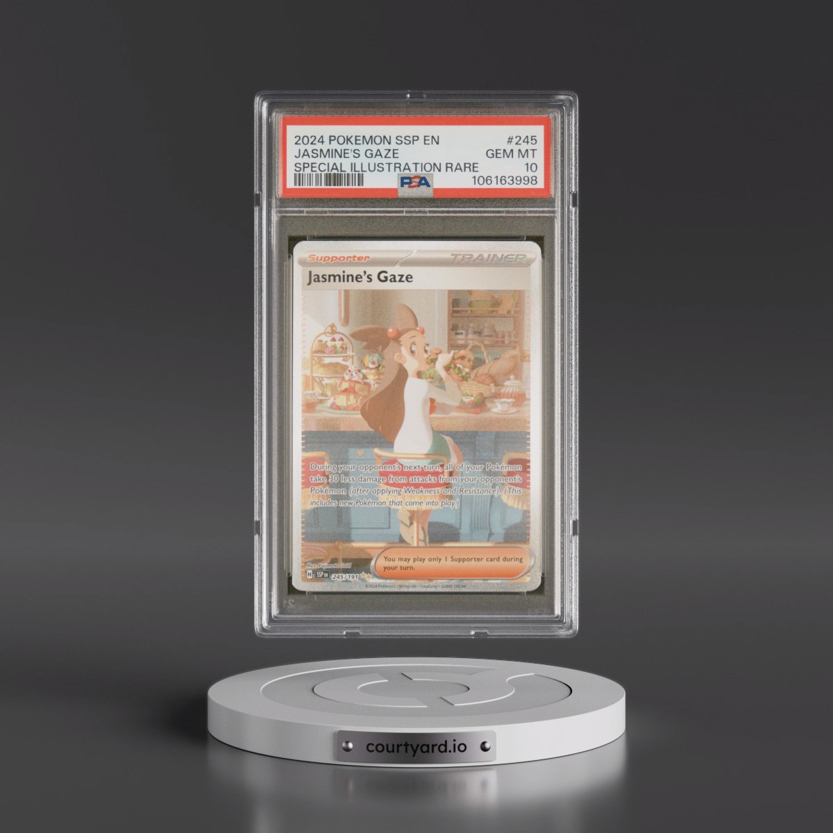 2024 Pokémon Ssp EN-Surging Sparks #245 Jasmine's Gaze - Special Illustration Rare (PSA 10 GEM MINT)