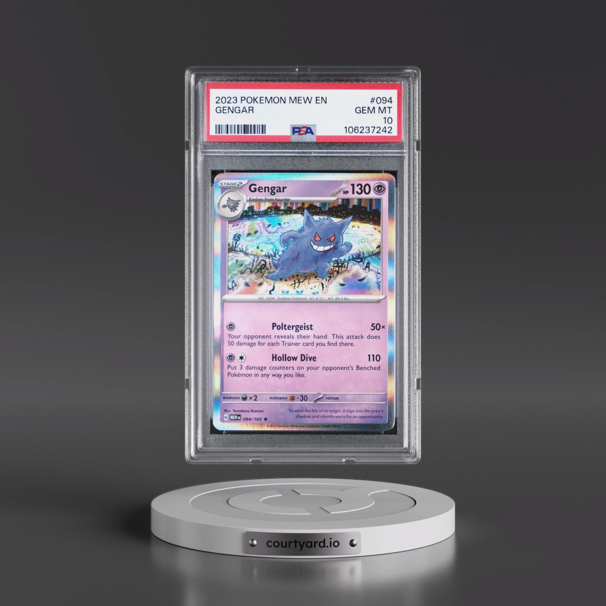 2023 Pokémon Mew EN-151 #094 Gengar (PSA 10 GEM MINT)