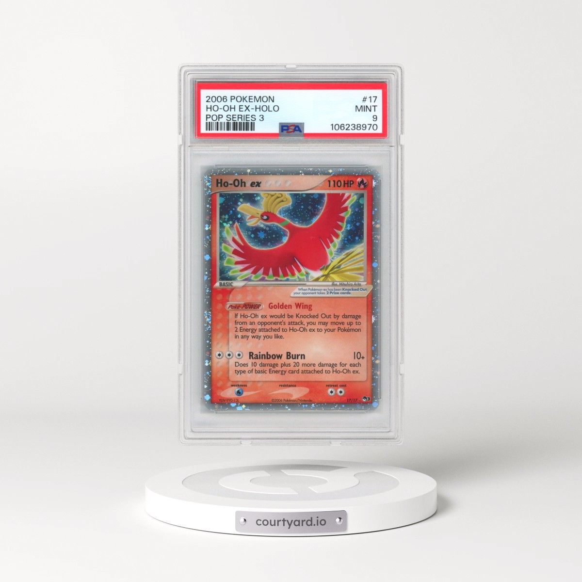 2006 Pokémon Pop Series 3 #17 HO-Oh EX - Holo Holo (PSA 9 MINT)