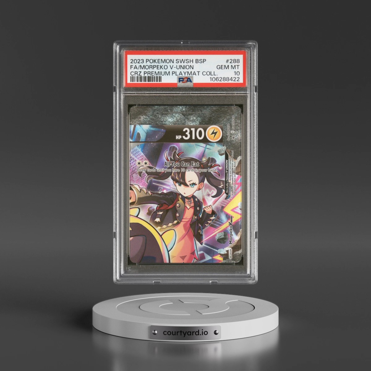 2023 Pokémon Swsh Black Star Promo #288 Morpeko V-Union - Full Art Crown Zenith Premium Playmat Collection-Morpeko V-Union (PSA 10 GEM MINT)