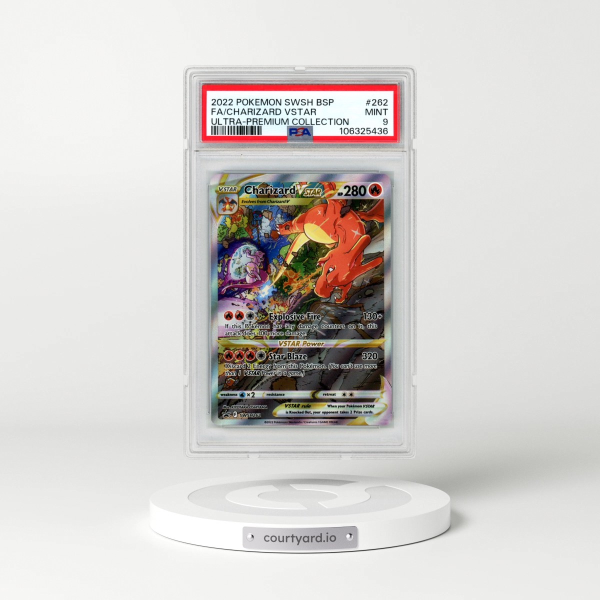 2022 Pokémon Swsh Black Star Promo #262 Charizard Vstar - Full Art Sword & Shield Ultra-Premium Collection-Charizard (PSA 9 MINT)