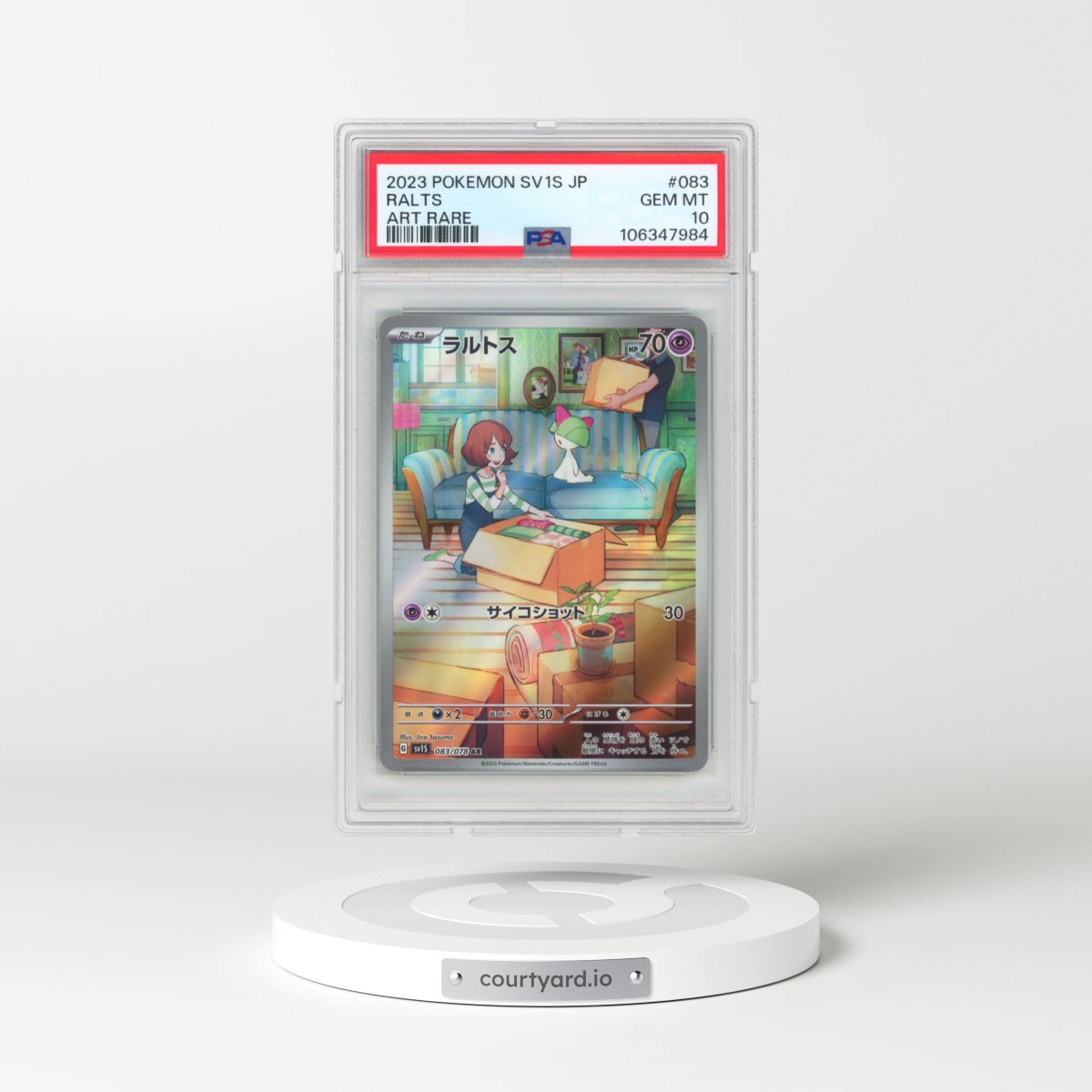 2023 Pokémon Sv1s-Scarlet EX #083 Ralts - Art Rare (PSA 10 GEM MINT)