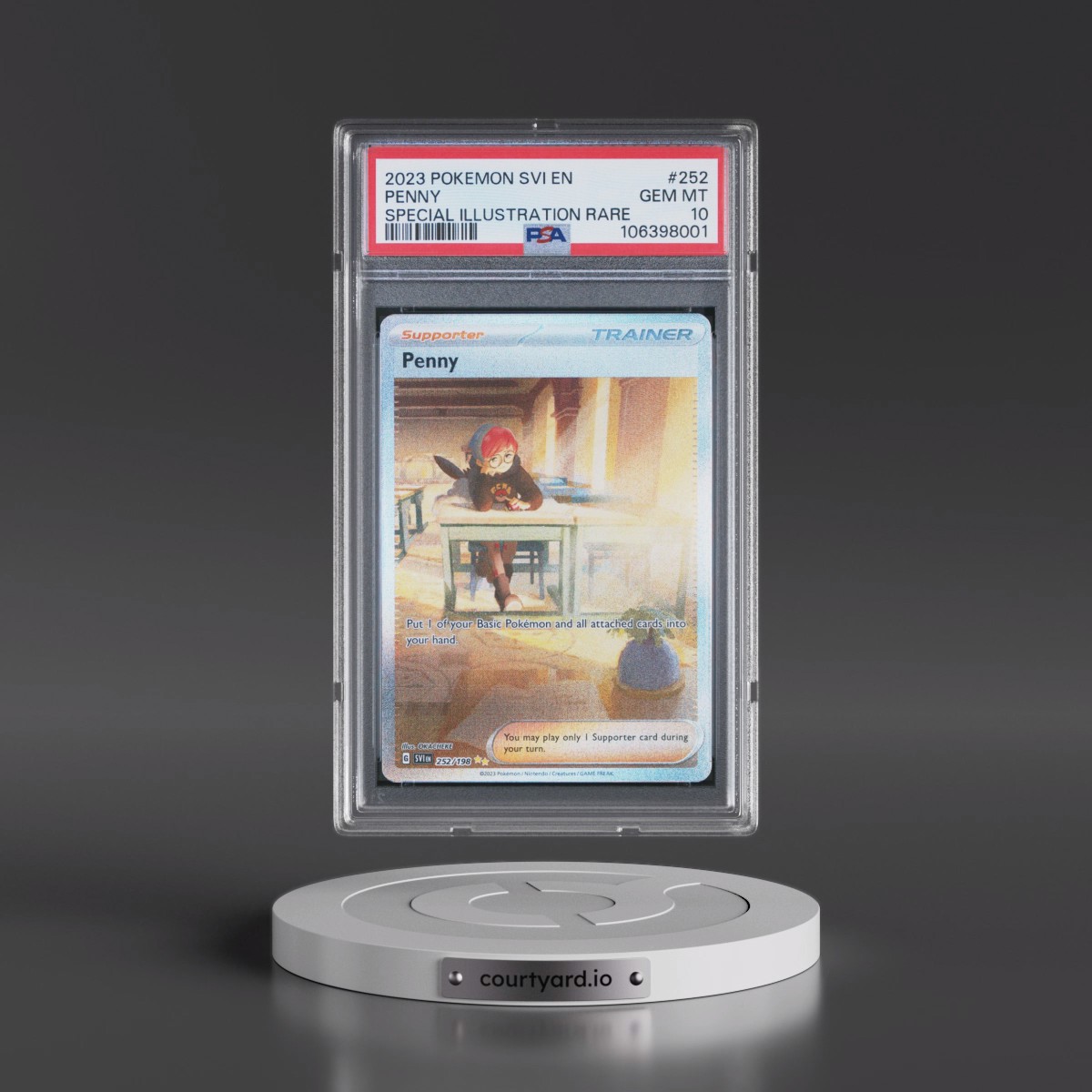 2023 Pokémon Svi EN-Scarlet & Violet #252 Penny - Special Illustration Rare (PSA 10 GEM MINT)