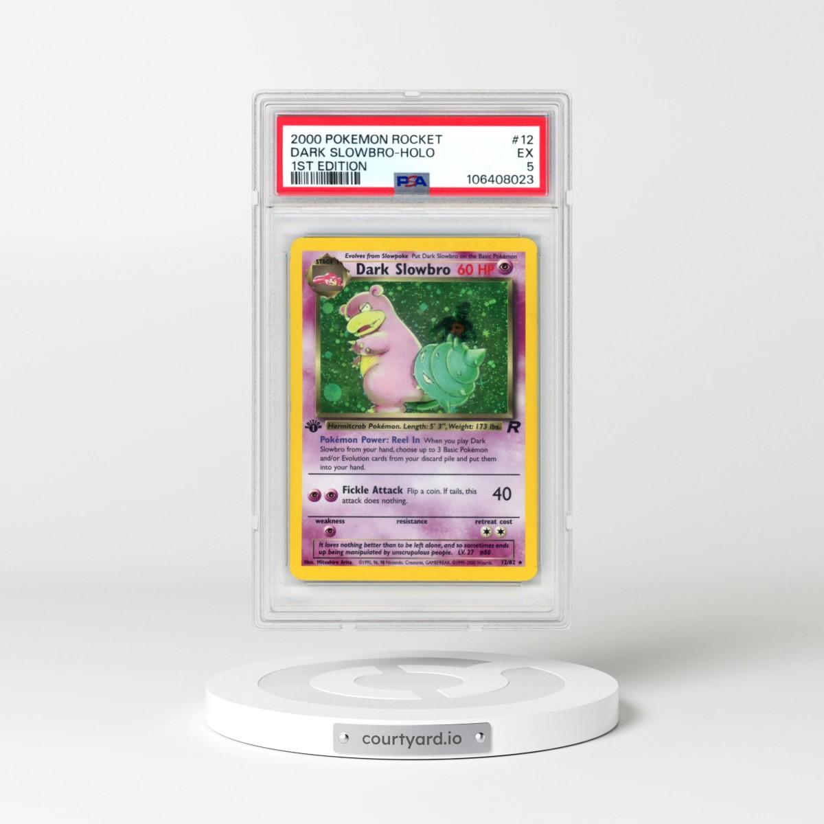 2000 Pokémon Rocket #12 Dark Slowbro - 1st Edition Holo (PSA 5 EX)