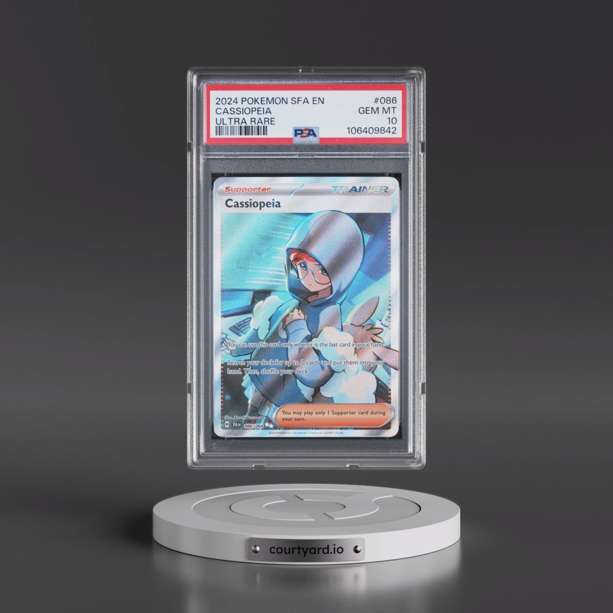 2024 Pokémon Sfa EN-Shrouded Fable #086 Cassiopeia - Ultra Rare (PSA 10 GEM MINT)