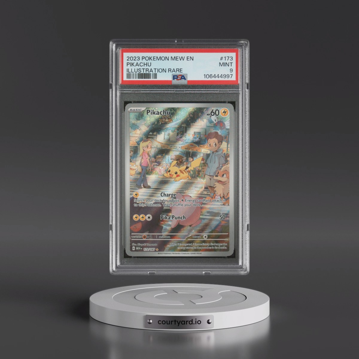 2023 Pokémon Mew EN-151 #173 Pikachu - Illustration Rare (PSA 9 MINT)