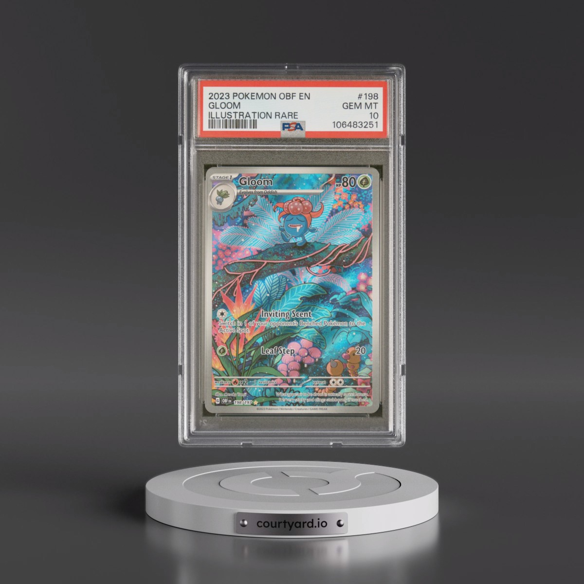2023 Pokémon Obf EN-Obsidian Flames #198 Gloom - Illustration Rare (PSA 10 GEM MINT)