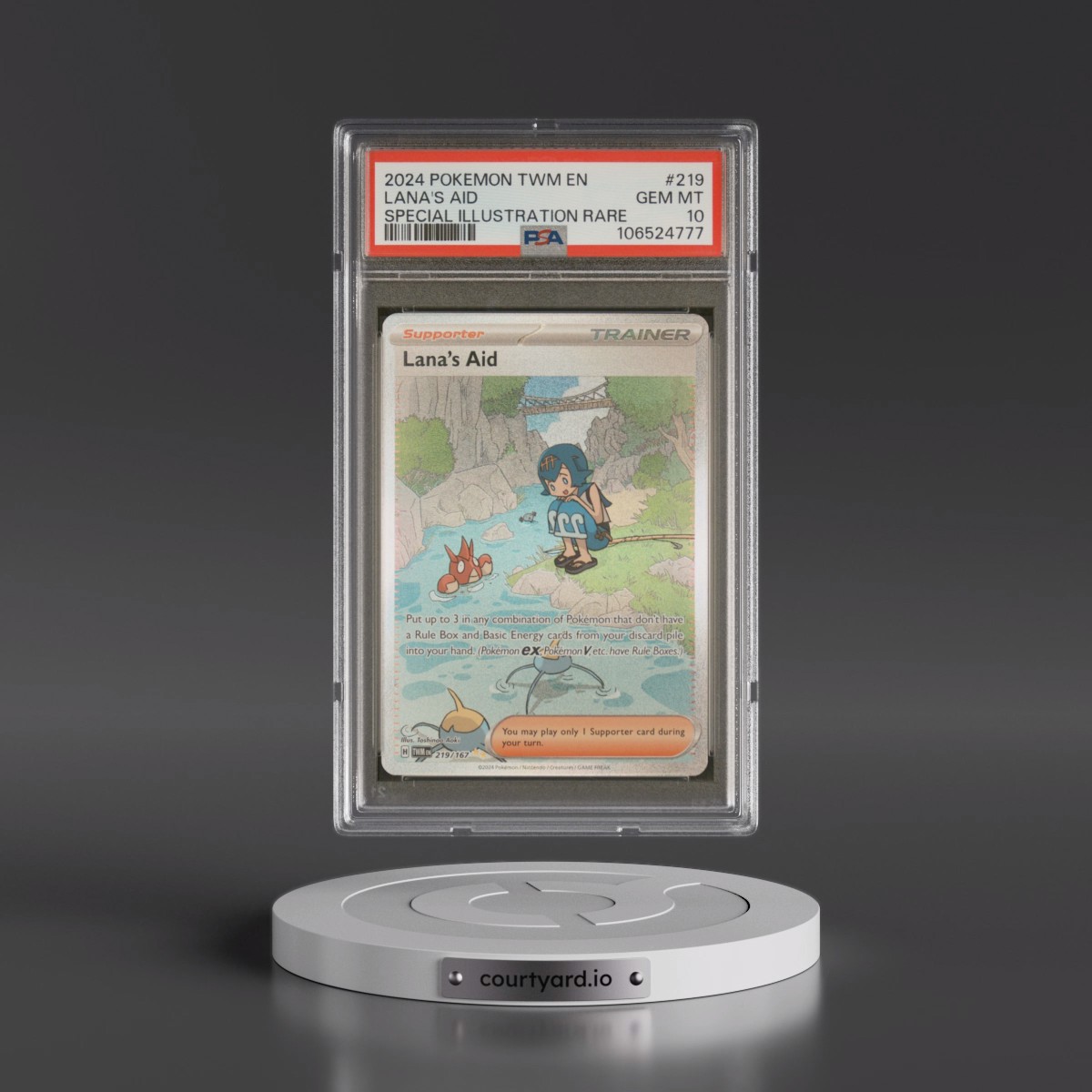 2024 Pokémon Twm EN-Twilight Masquerade #219 Lana's Aid - Special Illustration Rare (PSA 10 GEM MINT)