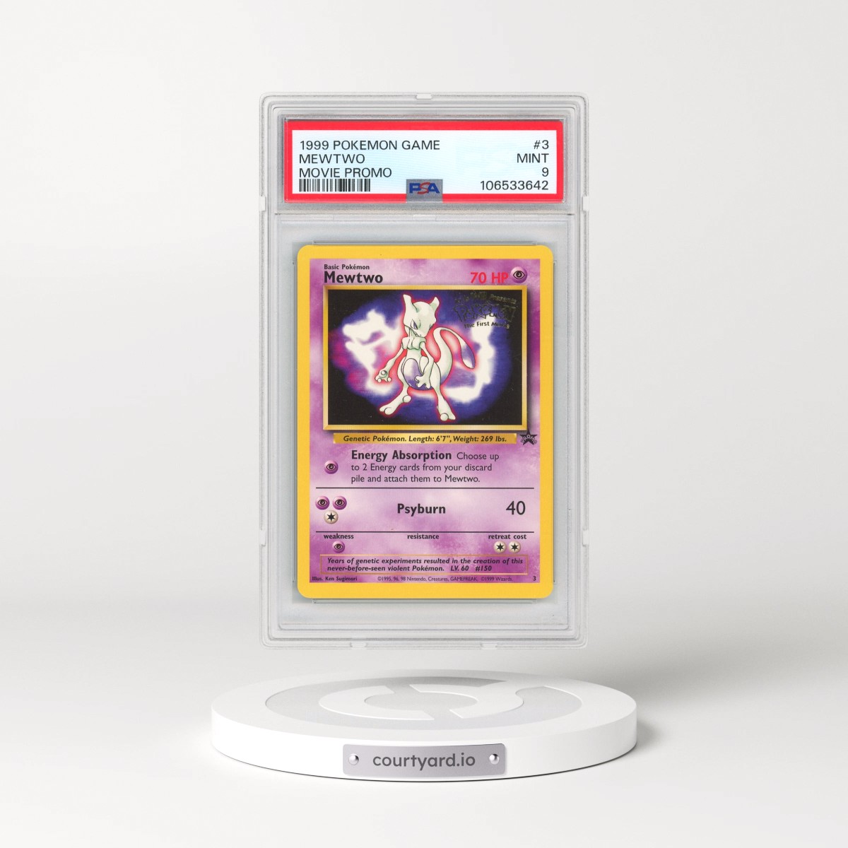 1999 Pokémon Game Movie #3 Mewtwo - Movie Promo (PSA 9 MINT)
