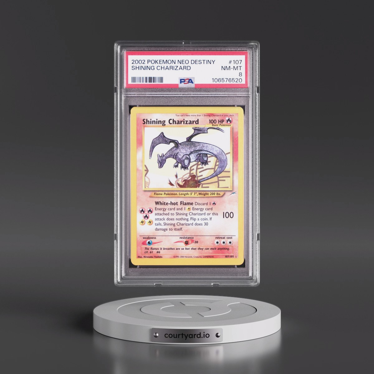 2002 Pokémon Neo Destiny #107 Shining Charizard - Holo (PSA 8 NM-MT)