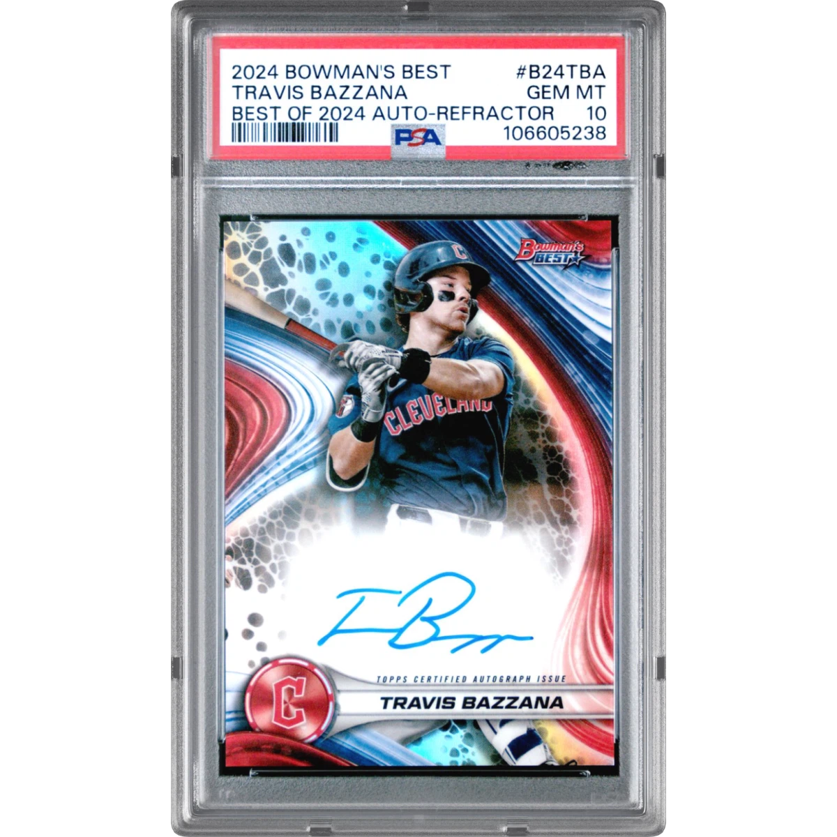 2024 Bowman's Best Best of 2024 Autographs #B24TBA Travis Bazzana - Refractor (PSA 10 GEM MINT)