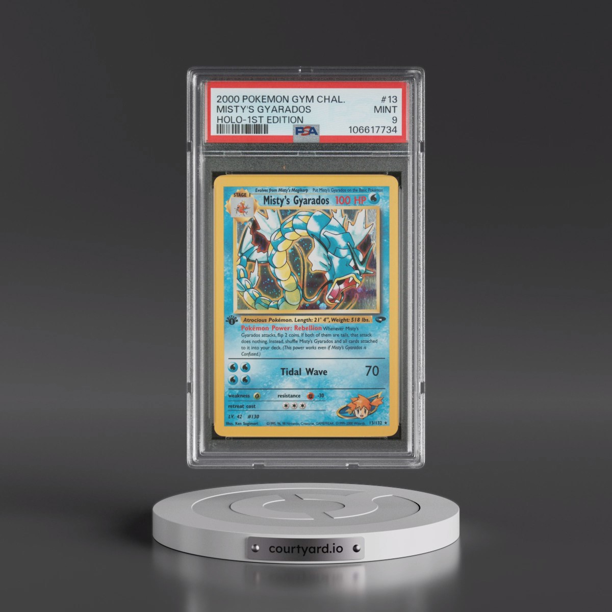 2000 Pokémon Gym Challenge #13 Misty's Gyarados - 1st Edition Holo (PSA 9 MINT)