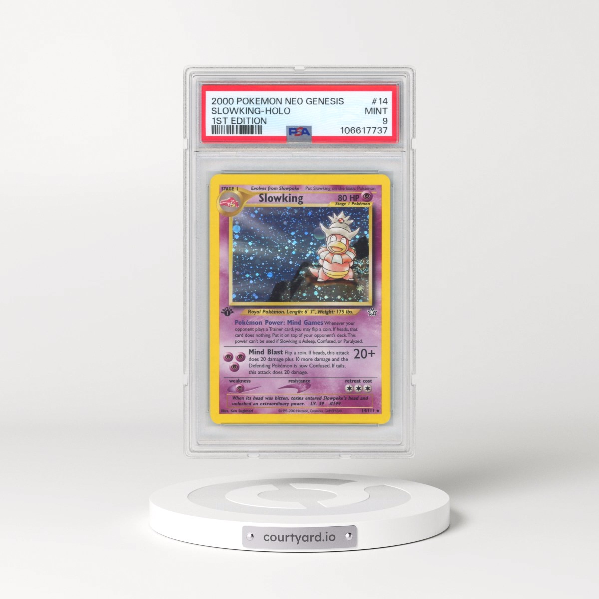 2000 Pokémon Neo Genesis #14 Slowking - 1st Edition Holo (PSA 9 MINT)