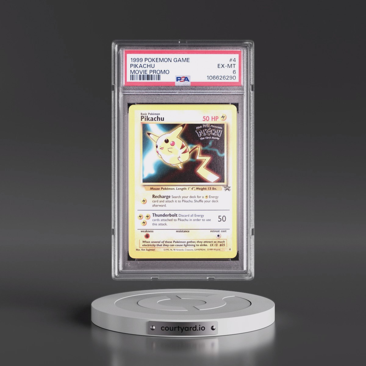 1999 Pokémon Game Movie #4 Pikachu - Movie Promo (PSA 6 EX-MT)