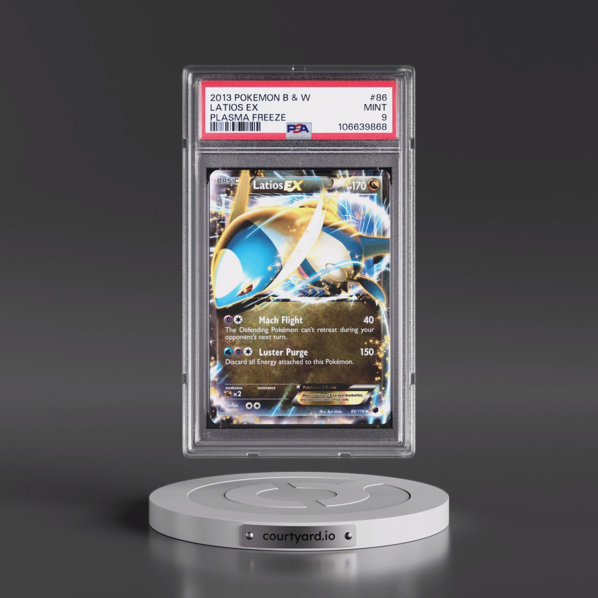 2013 Pokémon Black & White Plasma Freeze #86 Latios EX - Holo (PSA 9 MINT)