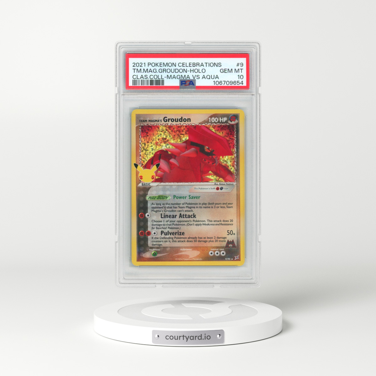 2021 Pokémon Celebrations Classic Collection #9 Team Magma's Groudon - Holo (PSA 10 GEM MINT)