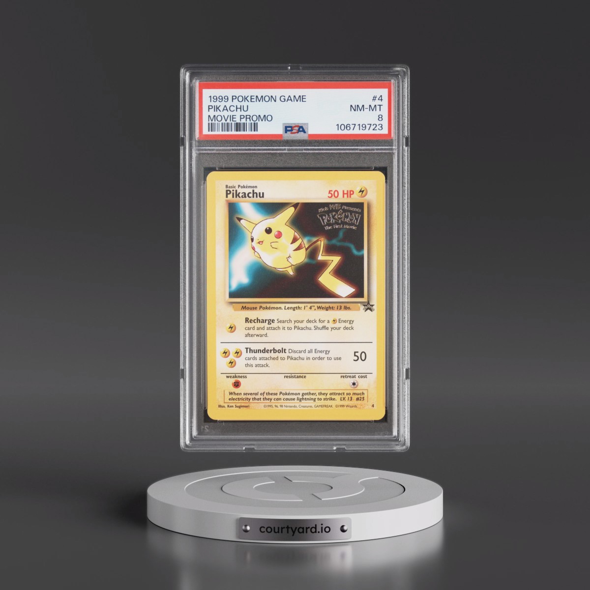 1999 Pokémon Game Movie #4 Pikachu - Movie Promo (PSA 8 NM-MT)