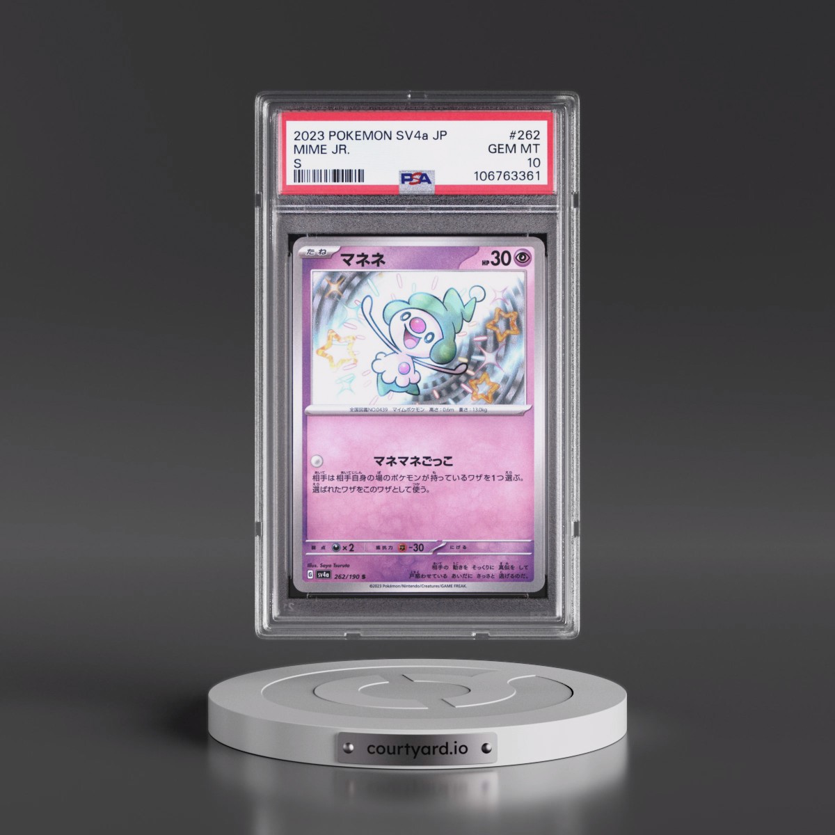 2023 Pokémon Sv4a-Shiny Treasure EX #262 Mime Jr. - S (PSA 10 GEM MINT)