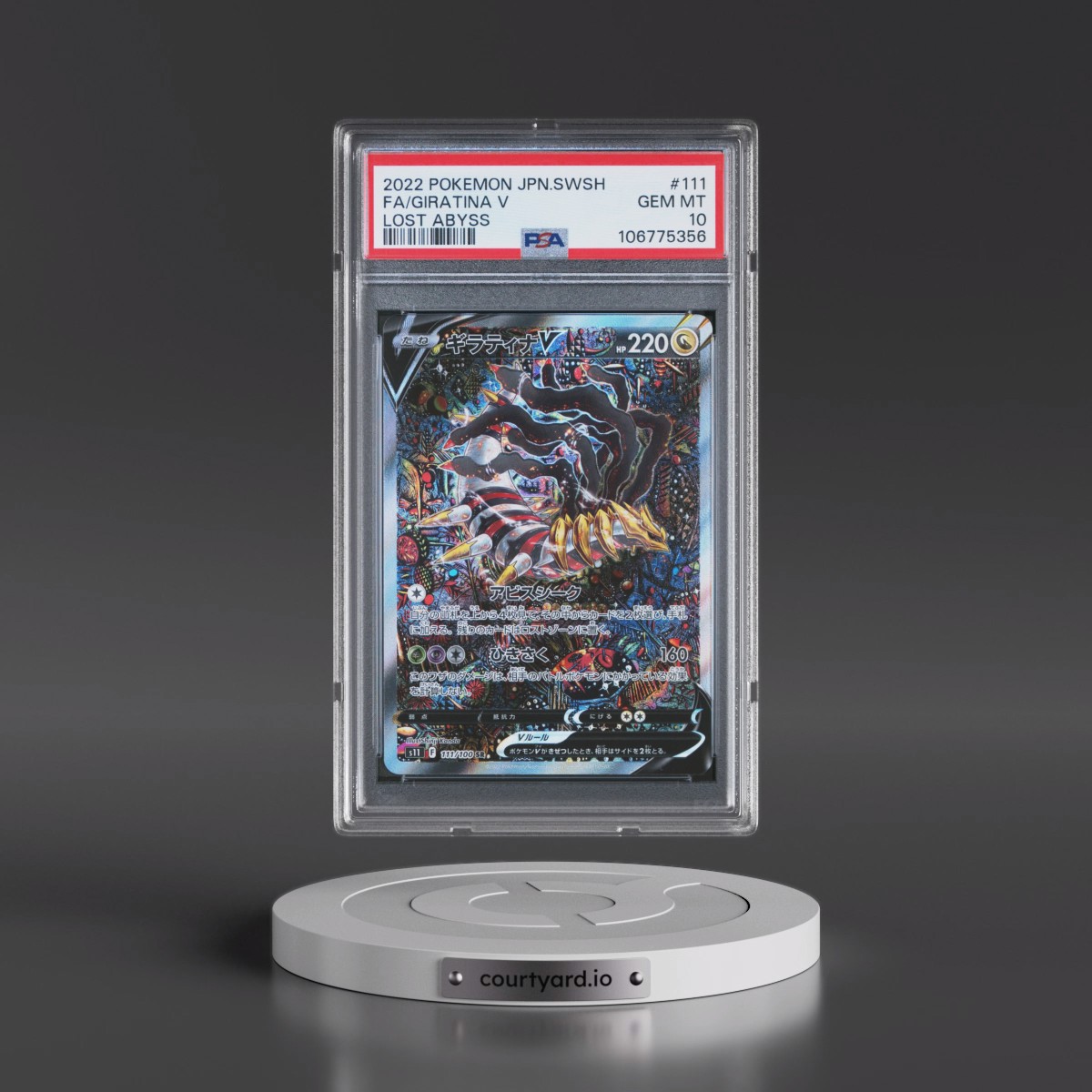 2022 Pokémon Sword & Shield Lost Abyss #111 Giratina V - Holo Full Art (PSA 10 GEM MINT)