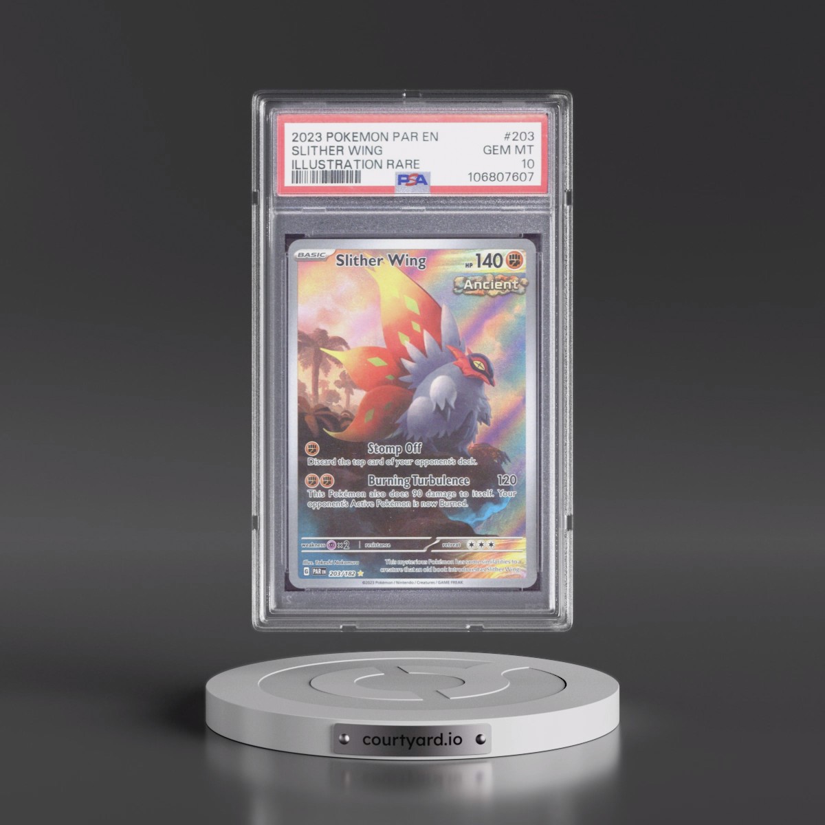 2023 Pokémon Par EN-Paradox Rift #203 Slither Wing - Illustration Rare (PSA 10 GEM MINT)