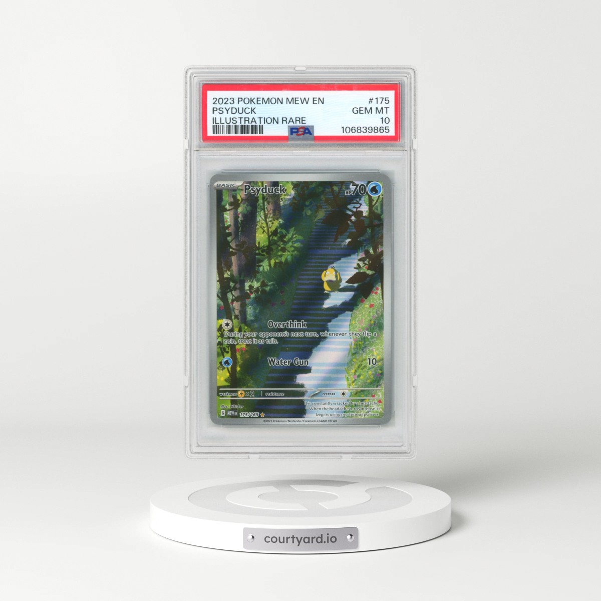 2023 Pokémon Mew EN-151 #175 Psyduck - Illustration Rare (PSA 10 GEM MINT)