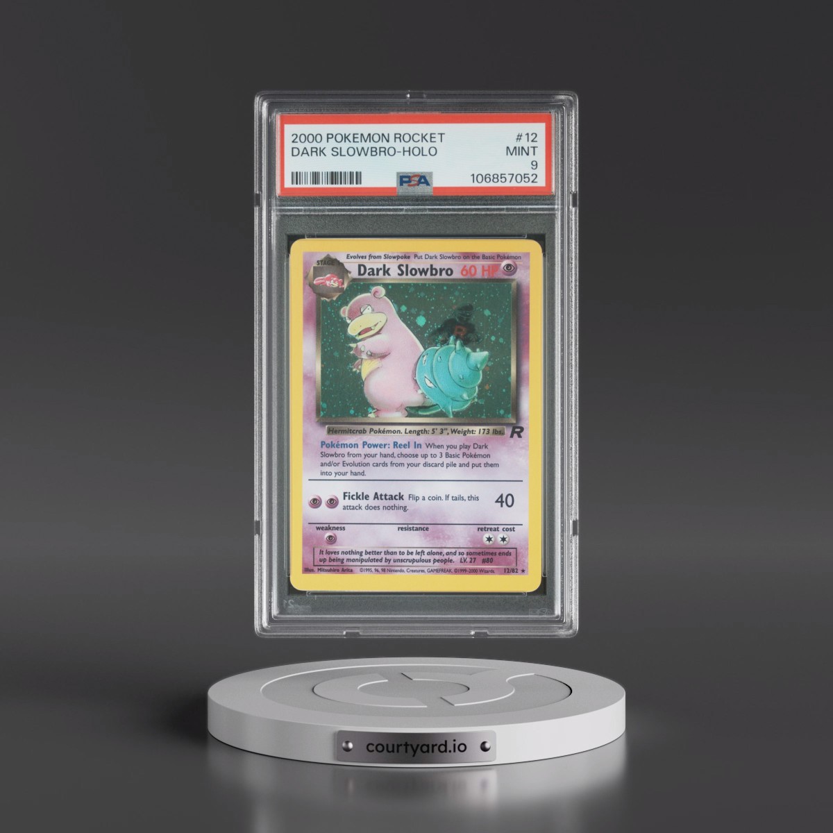 2000 Pokémon Rocket #12 Dark Slowbro - Holo (PSA 9 MINT)