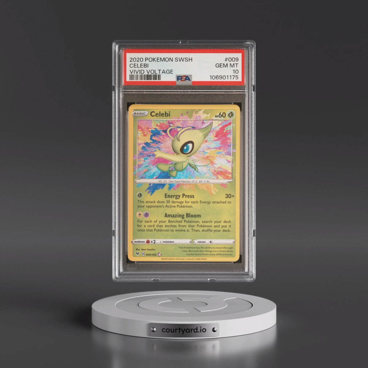 2020 Pokémon Sword & Shield Vivid Voltage #009 Celebi (PSA 10 GEM MINT)
