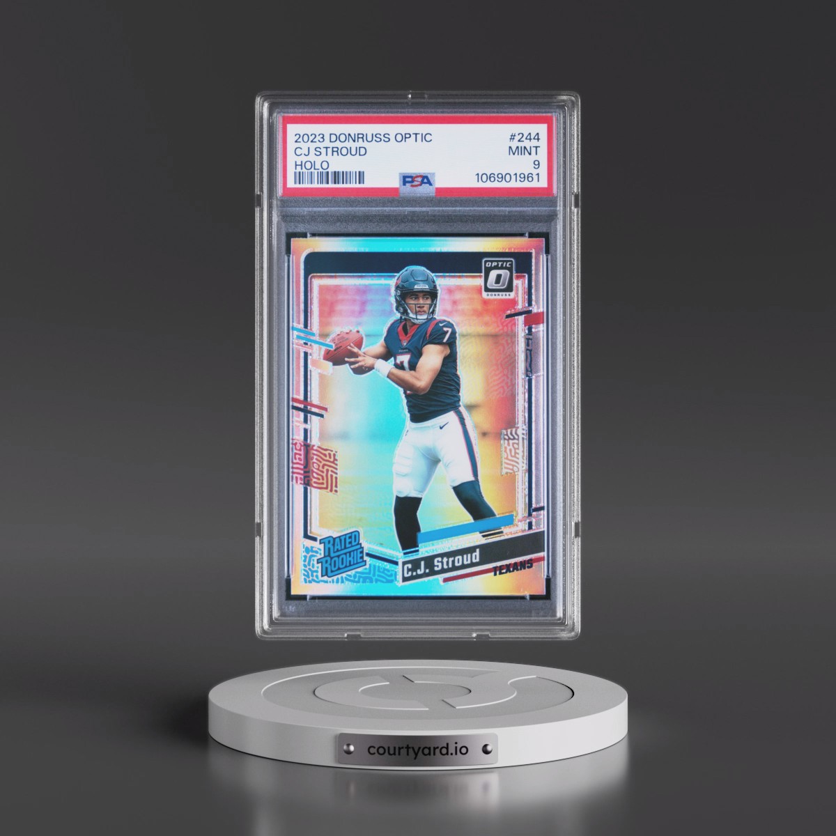 2023 Panini Donruss Optic #244 CJ Stroud - Holo (PSA 9 MINT)