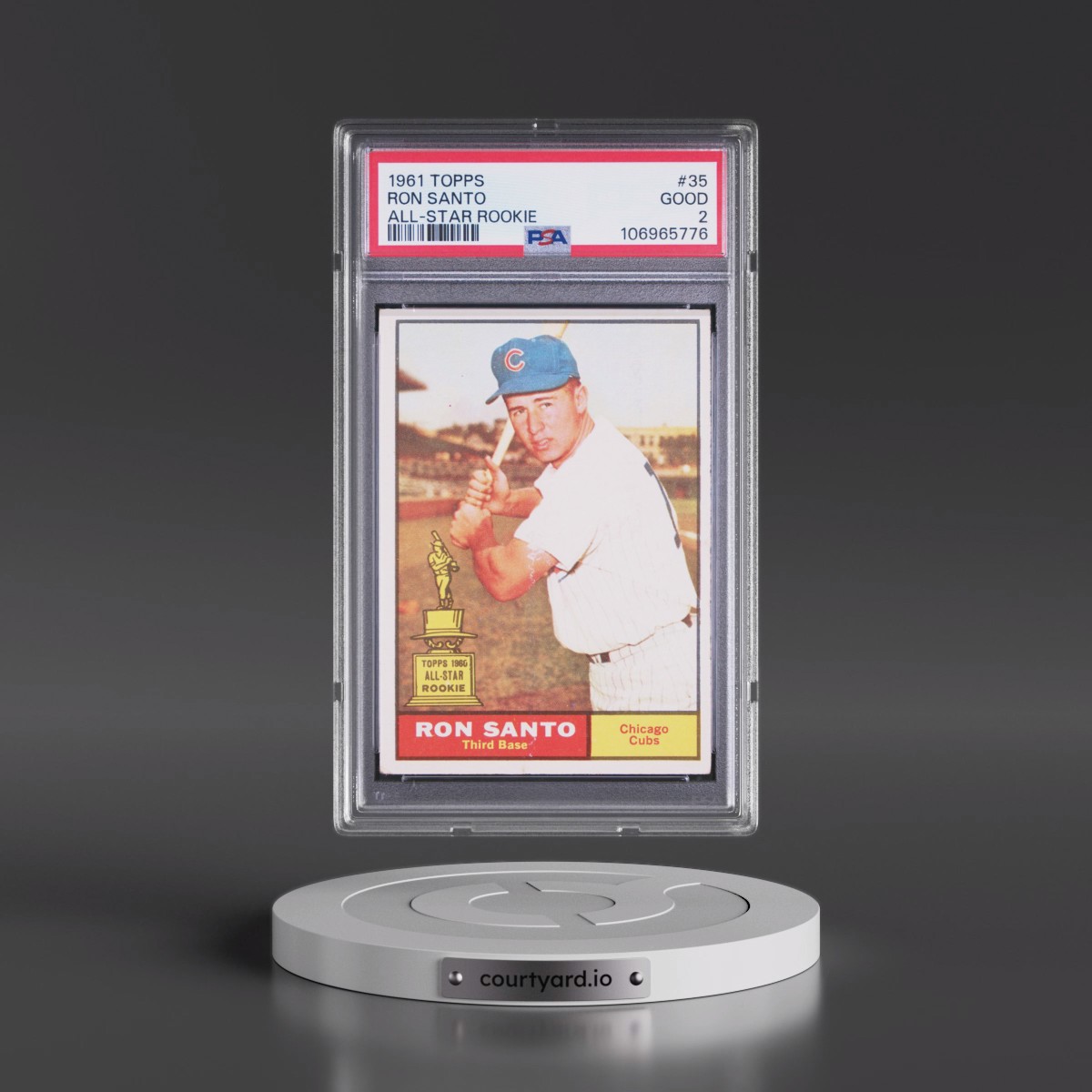 1961 Topps #35 Ron Santo - All-Star Rookie (PSA 2 GOOD)