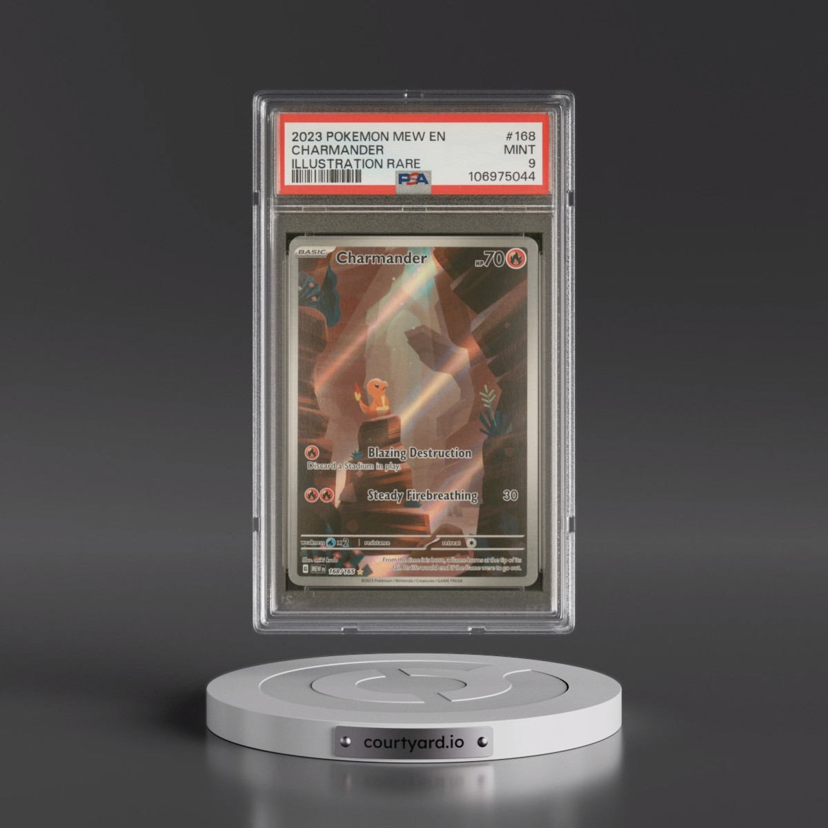 2023 Pokémon Mew EN-151 #168 Charmander - Illustration Rare (PSA 9 MINT)