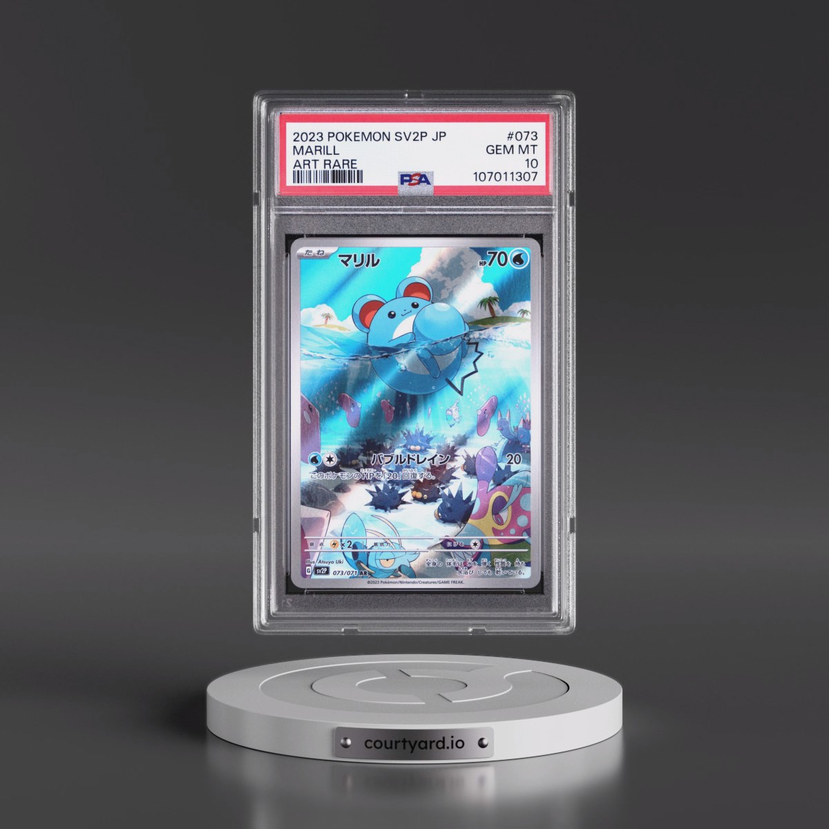 2023 Pokémon Sv2p-Snow Hazard #073 Marill - Art Rare (PSA 10 GEM MINT)