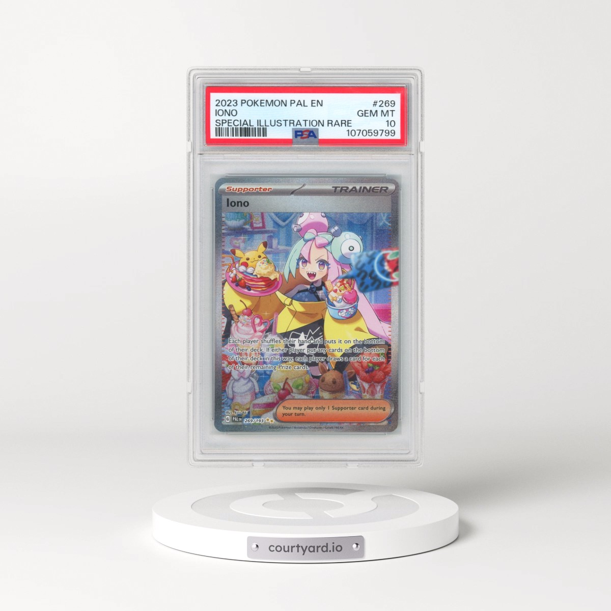2023 Pokémon Pal EN-Paldea Evolved Iono - Special Illustration Rare #269 PSA 10