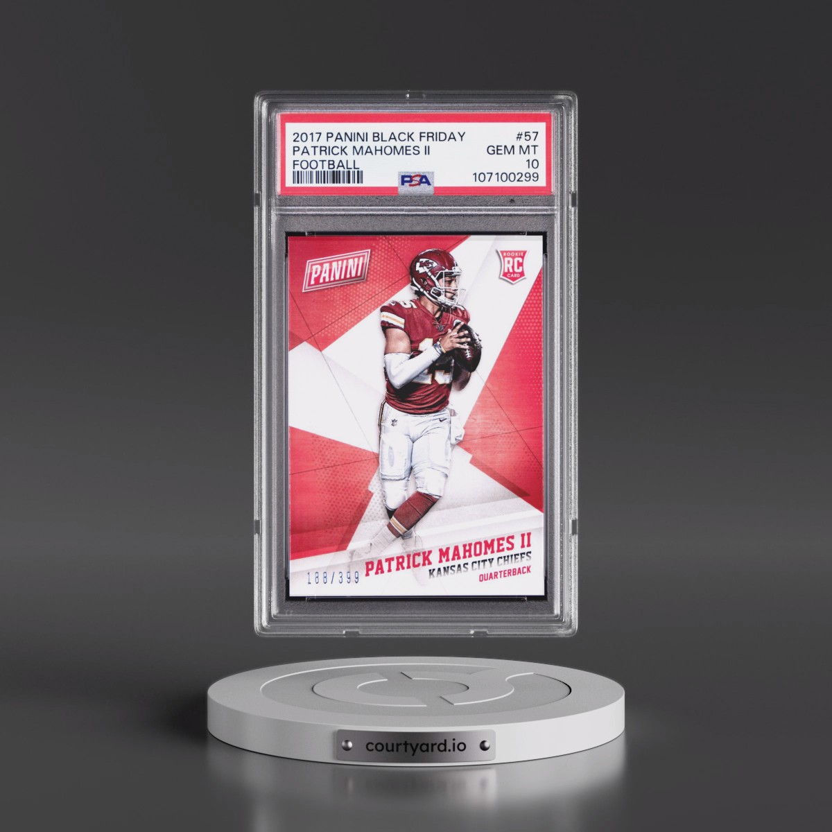 2017 Panini Black Friday Football #57 Patrick Mahomes II (PSA 10 GEM MINT)