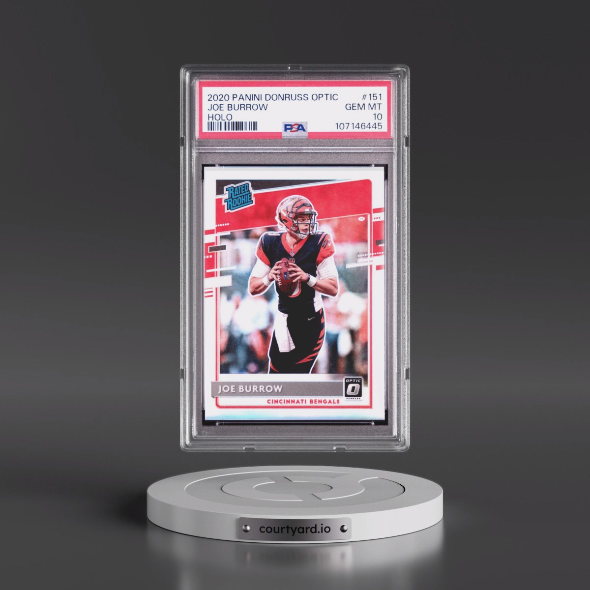 2020 Panini Donruss Optic #151 Joe Burrow - Holo (PSA 10 GEM MINT)
